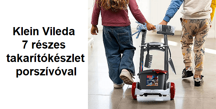 Klein Vileda 7 részes takarítókészlet porszívóval | KP JÁTÉK