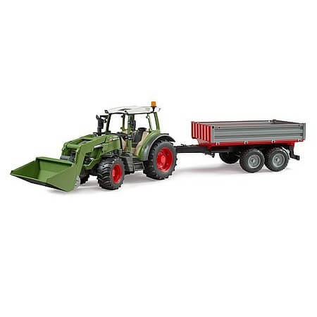 Bruder Fendt Vario 211 traktor homlokrakodóval és pótkocsival - KP JÁTÉK