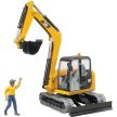 Bruder CAT mini markológép figurával - KP JÁTÉK