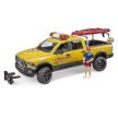 Bruder RAM 2500 Power Wagon Lifeguard figurával, evezős deszkával, fény- és hangmodullal - KP JÁTÉK