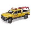 Bruder RAM 2500 Power Wagon Lifeguard figurával, evezős deszkával, fény- és hangmodullal - KP JÁTÉK