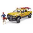 Bruder RAM 2500 Power Wagon Lifeguard figurával, evezős deszkával, fény- és hangmodullal - KP JÁTÉK