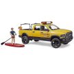 Bruder RAM 2500 Power Wagon Lifeguard figurával, evezős deszkával, fény- és hangmodullal - KP JÁTÉK