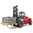 Bruder Linde HT 160 targonca raklappal és 3 hálós ládával - KP JÁTÉK
