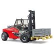Bruder Linde HT 160 targonca raklappal és 3 hálós ládával - KP JÁTÉK