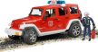 Bruder Jeep Rubicon tűzoltóautó tűzoltó figurával - KP JÁTÉK