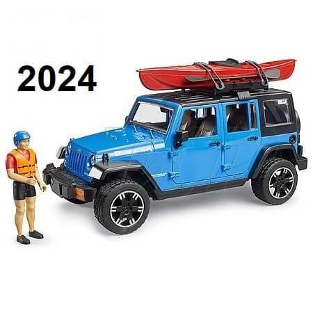 Bruder Jeep Wrangler Rubicon Unlimited kajakkal és figurával - KP JÁTÉK