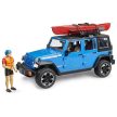 Bruder Jeep Wrangler Rubicon Unlimited kajakkal és figurával - KP JÁTÉK