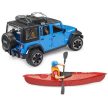 Bruder Jeep Wrangler Rubicon Unlimited kajakkal és figurával - KP JÁTÉK