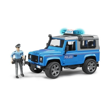 Bruder Land Rover Defender Rendőrautó rendőr figurával - KP JÁTÉK
