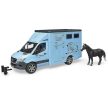 Bruder MB Sprinter állatszállító 1 lóval - KP JÁTÉK
