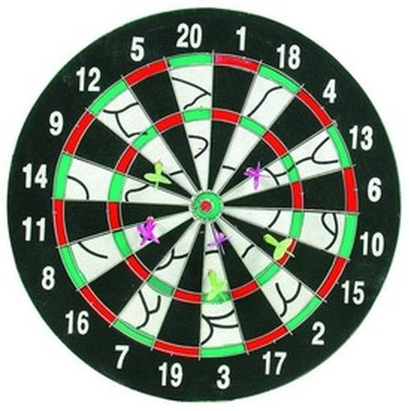 Darts tábla 6 darab dobónyíllal - 40 cm - KP JÁTÉK