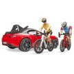Bruder Roadster országúti kerékpárral és kerékpárossal - KP JÁTÉK