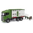 Bruder Scania Super 560R Állatszállító tehénfigurával - KP JÁTÉK