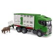 Bruder Scania Super 560R Állatszállító tehénfigurával - KP JÁTÉK