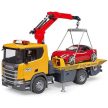 Bruder Scania Super 560R autószállító Roadsterrel - KP JÁTÉK