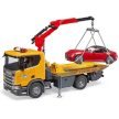 Bruder Scania Super 560R autószállító Roadsterrel - KP JÁTÉK