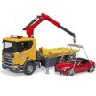 Bruder Scania Super 560R autószállító Roadsterrel - KP JÁTÉK