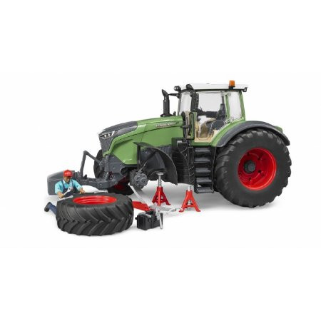 Bruder Fendt 1050 Vario traktor munkással és szervizberendezéssel - KP JÁTÉK