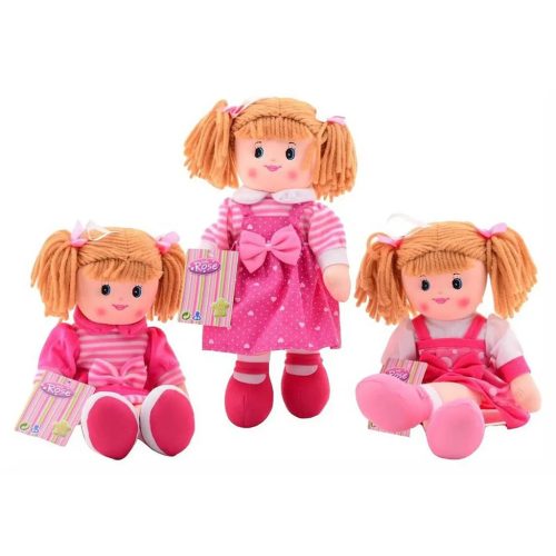 Johntoy Baby Rose puha copfos rongybaba háromféle változatban - KP JÁTÉK