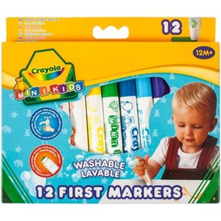 Crayola Mini Kids tompa hegyű filctoll 12 darabos készlet - KP JÁTÉK