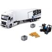 Bburago Mercedes-Benz Actros kamion targoncával - KP JÁTÉK