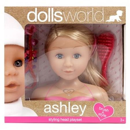 Ashley fésülhető babafej kiegészítőkkel - KP JÁTÉK