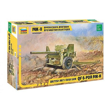 Zvezda British 6 lb MK-1 gun 1:35 - KP JÁTÉK