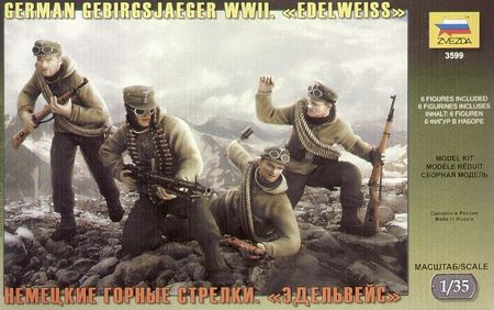 Zvezda German Gebirgsjager WWII Edelweiss 1:35 - KP JÁTÉK