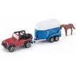 SIKU Jeep lószállító utánfutóval és 1 db lóval - KP JÁTÉK