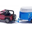 SIKU Jeep lószállító utánfutóval és 1 db lóval - KP JÁTÉK