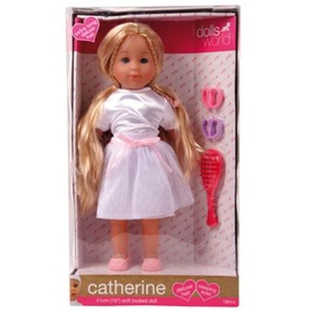 Catherine baba hosszú hajjal - szőke 41 cm - KP JÁTÉK