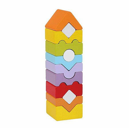 Cubika Fa toronyépítő 12 db - KP JÁTÉK