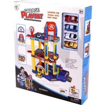 Emeletes parkolóház 4 autóval - 46 cm - KP JÁTÉK