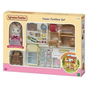  Sylvanian Families Csoki nyuszi mama klasszikus bútor szettel - KP JÁTÉK