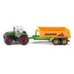 SIKU Fendt traktor horogemelős pótkocsival - KP JÁTÉK