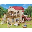 Sylvanian Families Piros tetős vidéki ház világítással - KP JÁTÉK