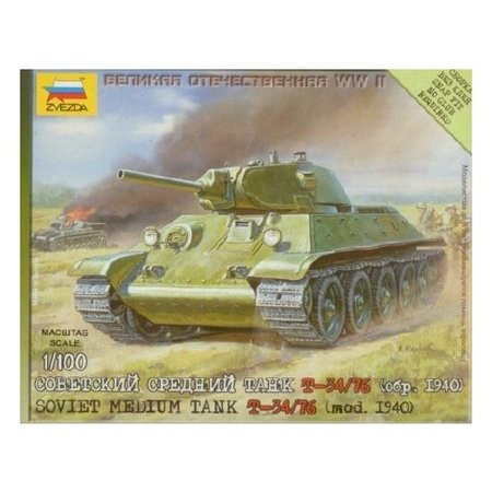 Zvezda Soviet Medium Tank T-34-76 1:100 - KP JÁTÉK