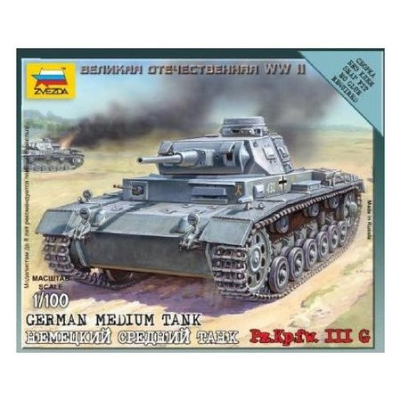 Zvezda German Tank Panzer III 1:100 - KP JÁTÉK