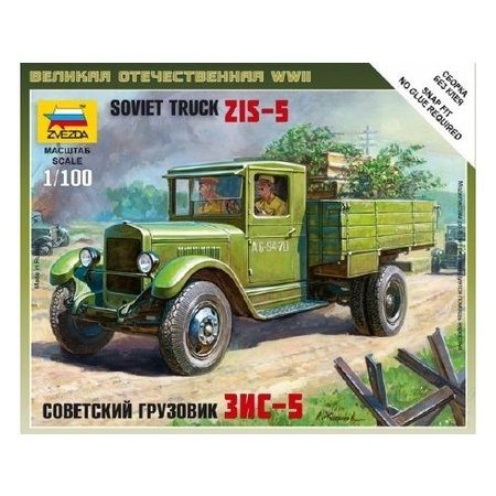 Zvezda Soviet Military 3 Ton Truck ZIS-5 1:100 - KP JÁTÉK