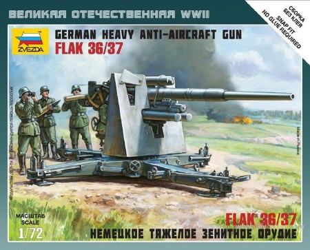 Zvezda German 88 mm Flak 1936-37 1:72 - KP JÁTÉK