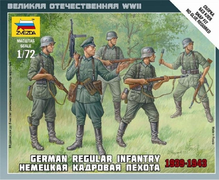 Zvezda German Regular Infantry 1939-43 1:72 - KP JÁTÉK