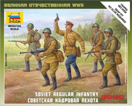 Zvezda Soviet Regular Infantry 1941-42 1:72 - KP JÁTÉK