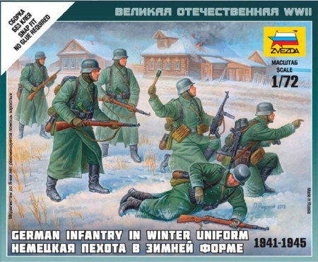 Zvezda German Infantry (Winter Uniform ) 1:72 - KP JÁTÉK