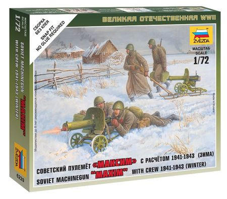 Zvezda Soviet Machine-gun wCrew 1:72 - KP JÁTÉK