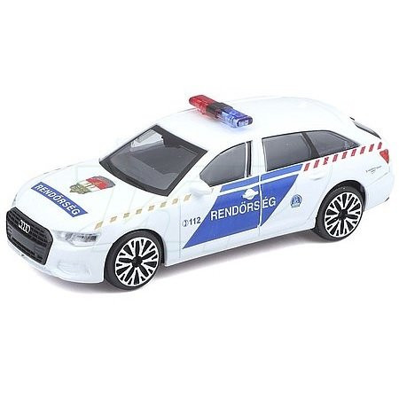Bburago Audi A6 szirénázó magyar rendőrautó 1 : 43 - KP JÁTÉK