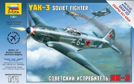 Zvezda Airplanes Yak-3 Soviet Fighter 1:72 - KP JÁTÉK