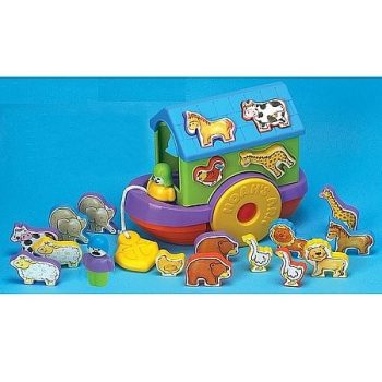 Noé bárkája húzható formaválogató bébijáték - KP JÁTÉK