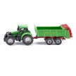 SIKU Deutz-Fahr traktor univerzális szóró utánfutóval - KP JÁTÉK