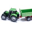 SIKU Deutz-Fahr traktor univerzális szóró utánfutóval - KP JÁTÉK